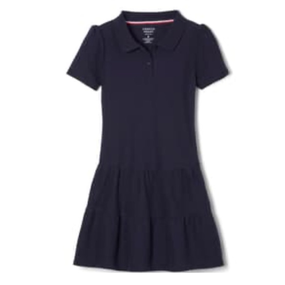 2 French Toast, Short Sleeve Ruffle Piqué Polo School Uniform Dresses
